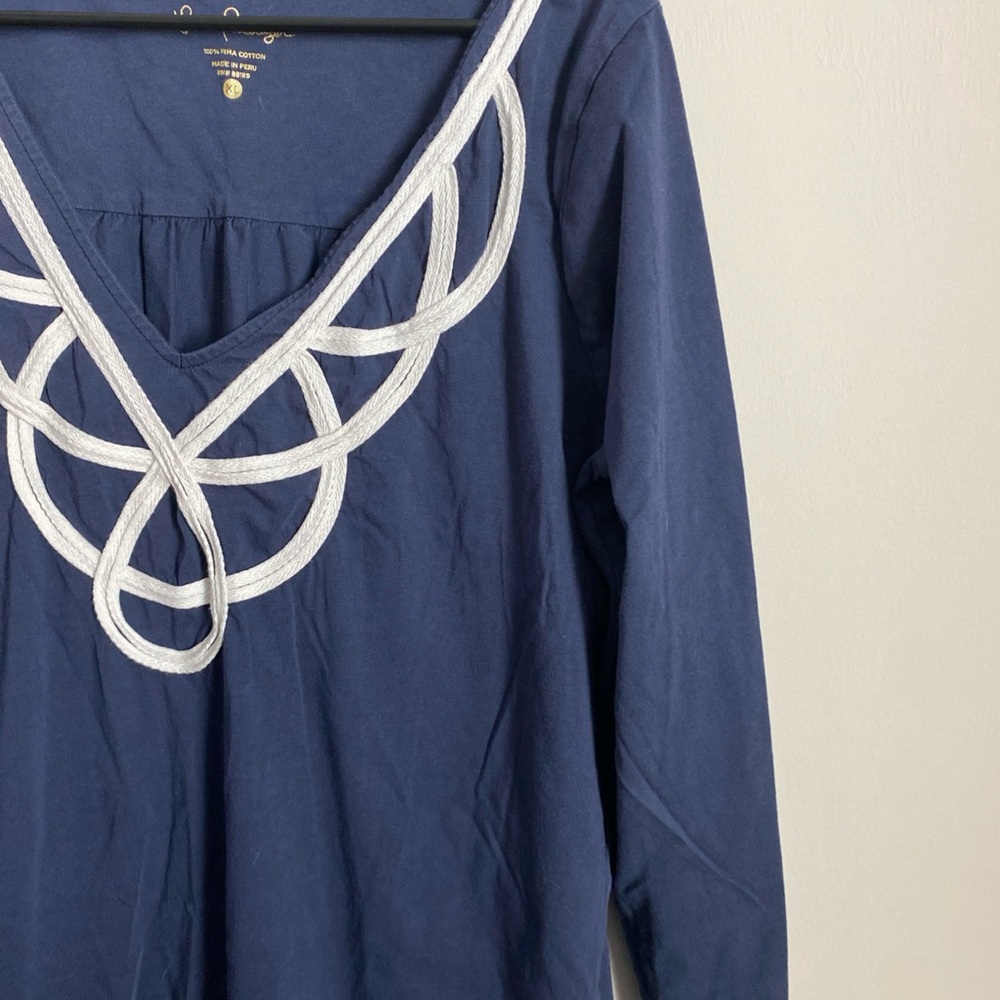 Lilly Pulitzer Navy Blue Top - Picture 3 of 3